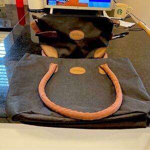 Bella Russo Brown Tote and travel Pouch Set